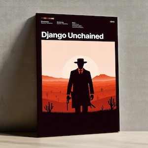 Django Unchained Art Print: Minimalist Western Movie Poster