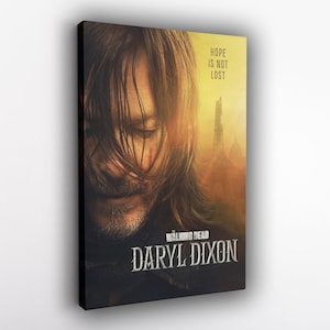 Póster de Daryl Dixon, póster de The Walking Dead, enmarcado, póster, lienzo para la decoración del hogar de la sala de estar