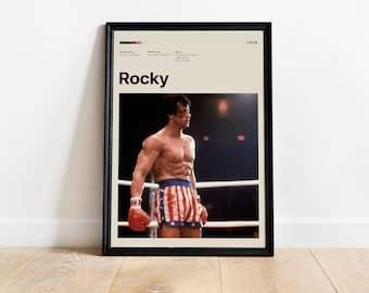Rocky Balboa Movie Poster: Minimalist Wall Art Print
