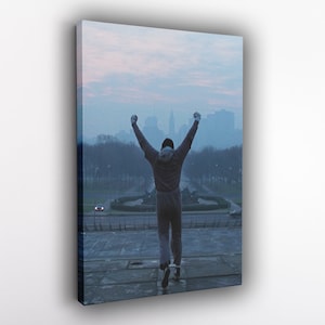 Póster de la película Rocky - Impresión minimalista de Rocky Balboa - Arte mural de películas - Impresión cinematográfica única - Regalo perfecto