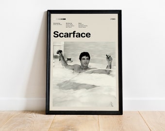 Scarface Minimalist Movie Poster - Wall Decor Print for Scarface Fans