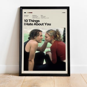 10 Things I Hate About You, 10 Things I Hate About You Poster, Framed, Digital Poster, Canvas For Living Room Home Decor