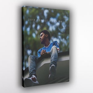 J Cole Poster, Forest Hills Drive Poster, gerahmt, Poster, Leinwand für Wohnzimmer Wohnkultur