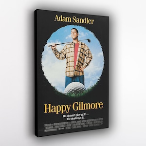 Happy Gilmore Poster: 90s Comedy, Adam Sandler Golf Movie Art