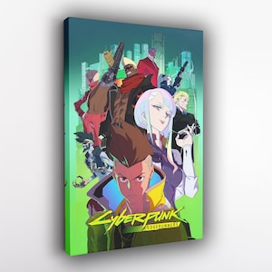 Cyberpunk Edgerunners Poster, Edgerunners Poster, Framed, Poster, Canvas For Living Room Home Decor