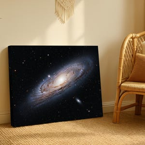 Andromeda Galaxy Leinwand, Weltraum Wandkunst, Sternenhimmel Universum Poster, Astronomie Dekor für Weltraumliebhaber