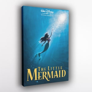 The Little Mermaid Poster, Ariel Disney Wall Art, Underwater Fantasy Print, Princess Room Decor