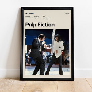 Pulp Fiction Poster: Tarantino Movie Art, Vincent & Mia Dance