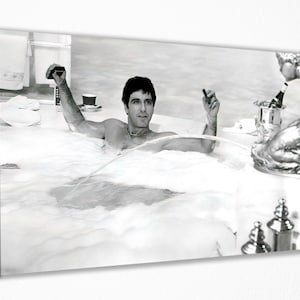 Scarface Jacuzzi Poster, Classic Cult Film Art, Living Room Wall Decor, Gift for Fans