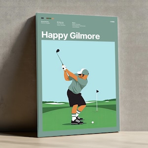 Happy Gilmore Poster: Adam Sandler Golf Movie Art