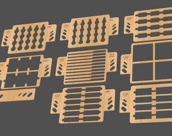 Universal Engraving Jig Set - 8 Jigs  [wood/acrylic cut templates]