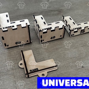 UNIVERSAL Honeycomb Stackable Center & Riser Jigs [3mm wood/acrylic cut templates]