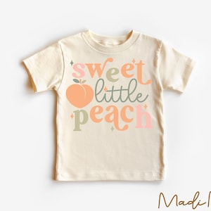 Sweet Little Georgia Peach Kids Shirt - Cute Boho Kids Shirt - Natural Toddler Tee - Kids Shirt