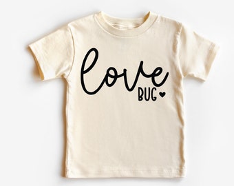 Love Bug Toddler Shirt - Cute Kids Shirt - Natural Toddler Tee