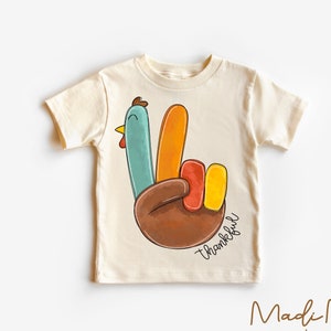 Little Turkey Toddler Shirt - Thanksgiving Kids Shirt - Natural Toddler Tee