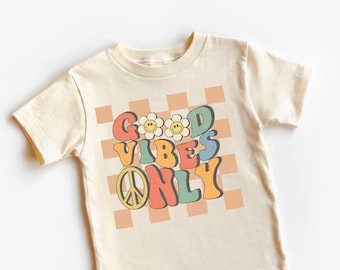 Good Vibes Only Kids Shirt - Hippie Toddler Tee -  Peace Kids Shirt