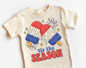 4th Of July Kids Shirt - Fireworks Ice Cream Toddler Tee -  Independence Day Kids Shirt