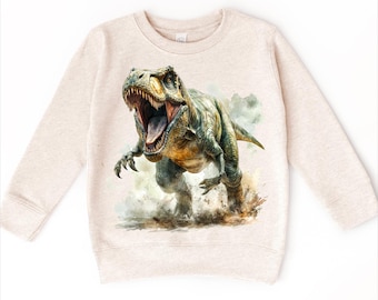 Personalized Retro Dinosaur Sweatshirt, Kids and Adult sizes