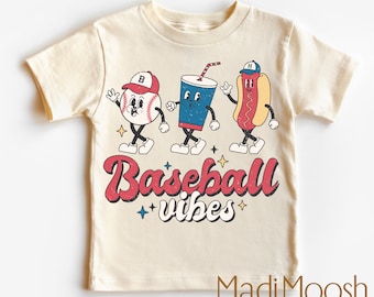 Baseball Vibes Shirt - Baseball Toddler Tee - Cute Baseball Season Kids Shirt