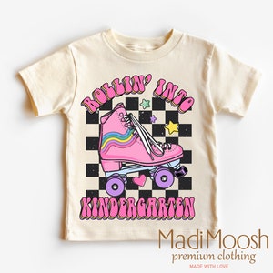 Rollin Into Kindergarten Kids Shirt - Rolling Into Kindergarten Skating Toddler Tee - Roller Skate School Kids Shirt - Kids Shirt