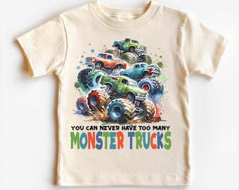 Retro Monster Trucks Shirt: Kids & Adult Long Sleeve Sweatshirt