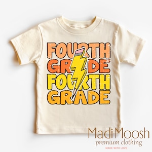 Fourth Grade Back To School Shirt - Lightning Bolt School Toddler Tee -  4th Grade Back To School Kids Shirt