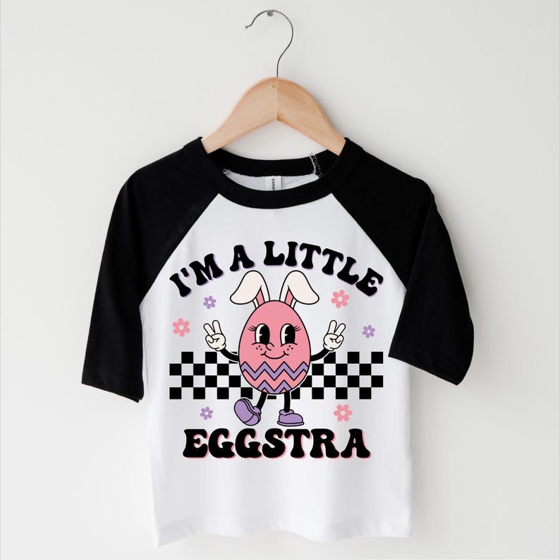I'm A Little Eggstra Funny Easter Shirt | Girls Easter Egg Tee | Easter ...