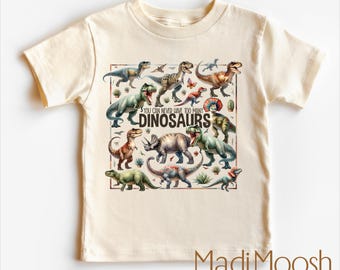 You Can Never Have Too Many Dinosaurs T-shirt - Kids Trendy T-Rex Shirt