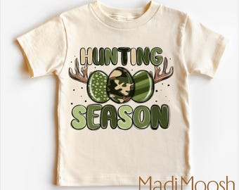 Hunting Season Easter Egg Hunt Shirt | Kids Camo Easter Tee | Toddler Easter Egg Hunting Shirt