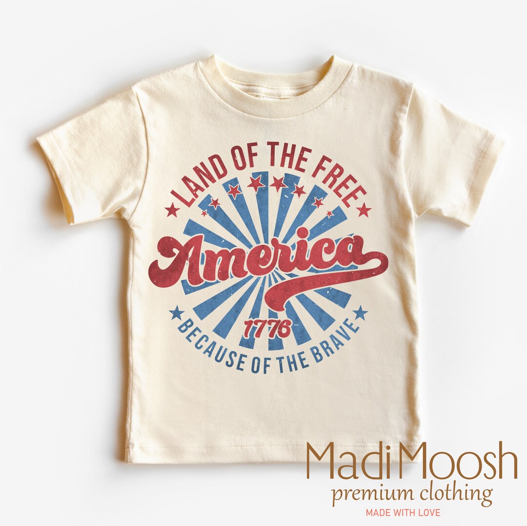 Land of the Free Because of the Brave Shirt - Independence Day Shirt ...