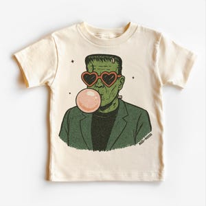 Frank Blowing A Bubble Halloween Shirt - Kids and Adult Size Graphic Tee, Sweatshirt, and Long Sleeves