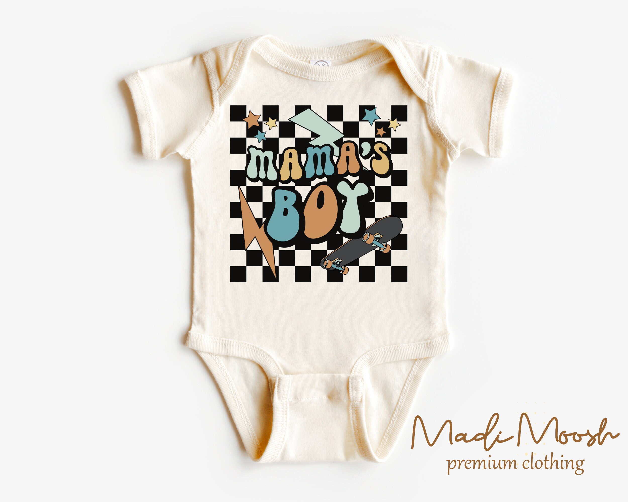 Mama's Boy Toddler Shirt Cute Retro Skater Shirt Etsy