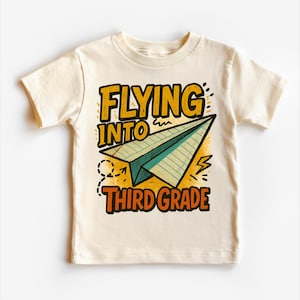 Retro Third Grade Shirt: Paper Airplane Back to School Tee