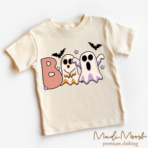 Halloween Boo Toddler Shirt - Ghost Boo Kids Shirt - Natural Toddler Shirt