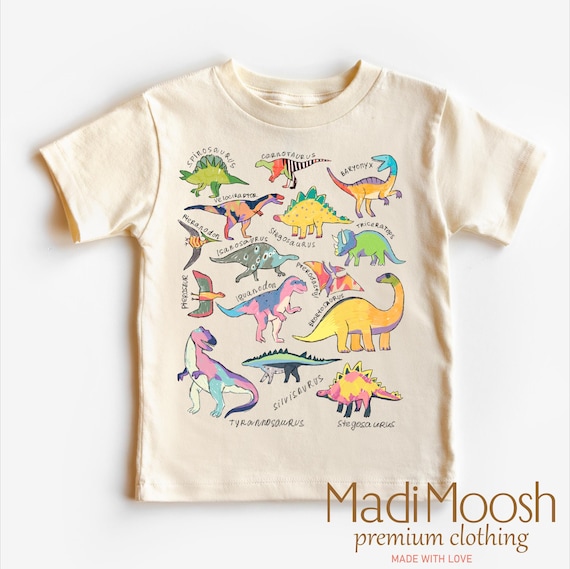 Types Of Dinosaurs T-Rex Shirt - Dinosaur Shirt - Kids Dino Tee