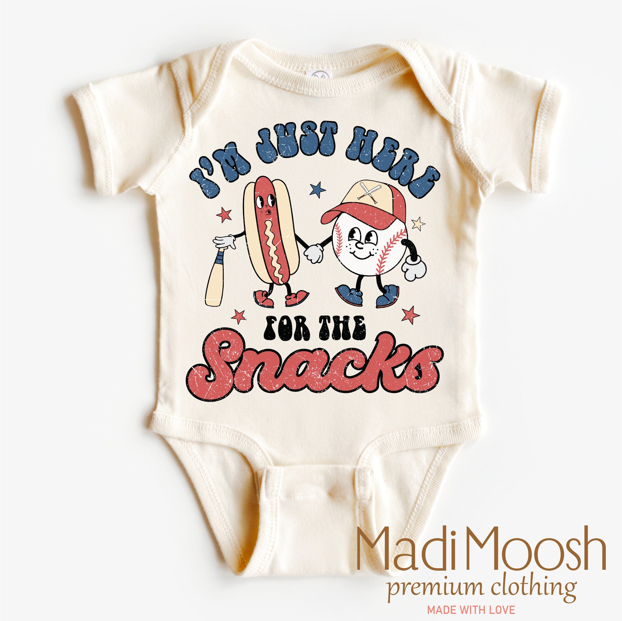 I&#39;m Just Here For The Snacks Baseball Shirt - Baseball Toddler Tee - Cute Baseball Season Kids Shirt - Kids Shirt
