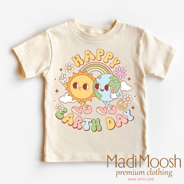 Happy Earth Day Toddler Shirt - Recycle Shirt - Save The Planet Natural Toddler Tee