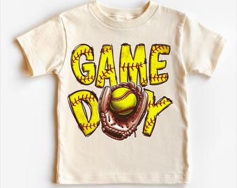 Girls Retro Softball Game Day Shirt: Kids Baseball Tee