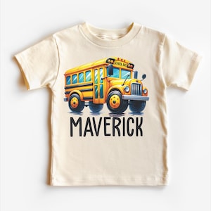 Personalized School Bus Shirt: Back To School Custom Kids Tee