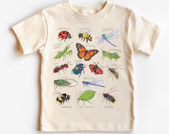 Bug Learning Shirt – Insect Kids Tee – Educational Nature Shirt – Bug Lover Outfit – Science Kids Shirt