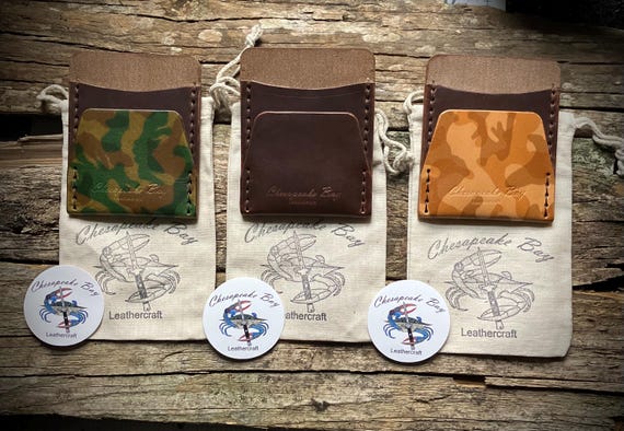 Minimalist Leather Wallet for Front or Back Pocket Carry