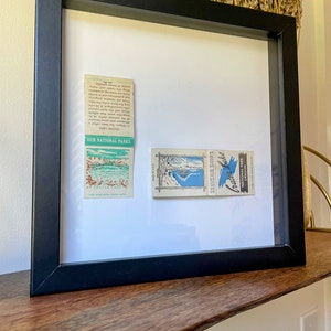 Crater Lake National Park Matchbook Art: Framed Vintage Travel Decor