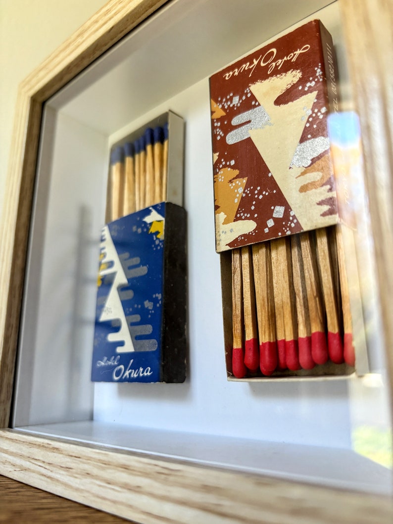 Mini Retro Travel Matchbox Shadow Box Decor Hotel Okura Tokyo Japan ...