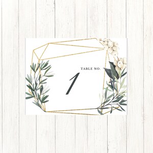 Número de mesa de boda - Descargar e imprimir