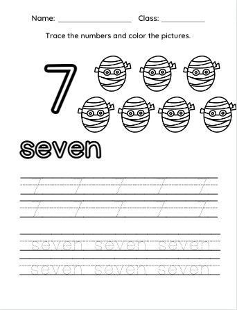 Halloween Bundle Number Coloring and Tracing Pages, Coloring for Kids ...