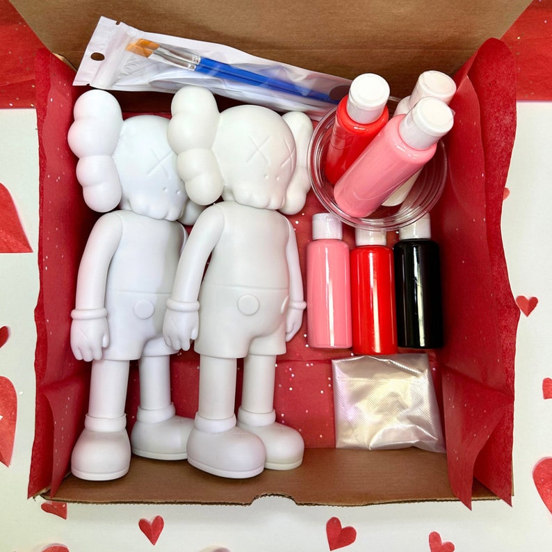 DIY Date Night Fluid Kaws Art Kit for Couples, Activities , Girls Night