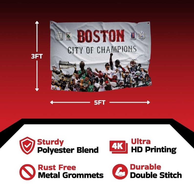 Boston Sports Flag Etsy