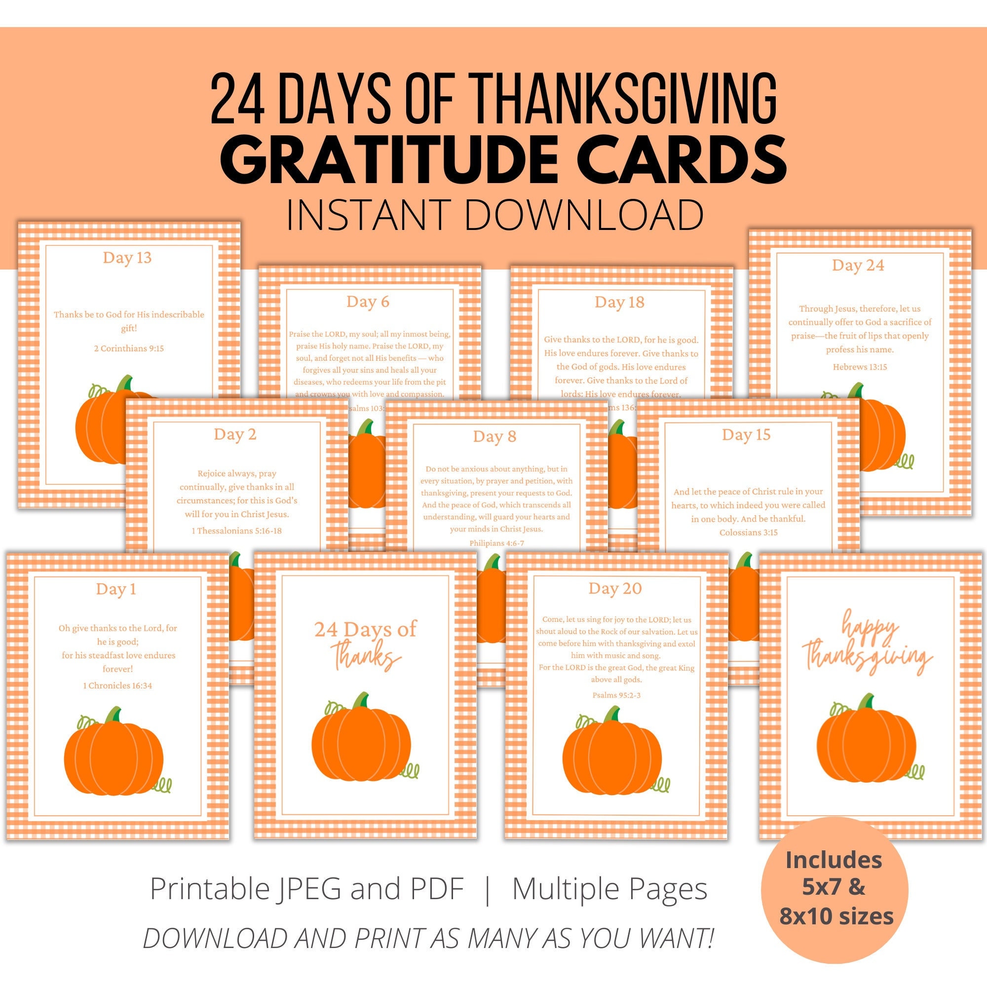 24 Days of Thanksgiving Gratitude, Thanksgiving Advent Calendar ...