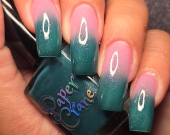 Waterlilly, Thermopolitur von Grün bis Pink