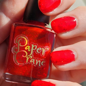 Red Bauble, Cheery Red Glitter Polish